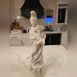 Vintage Toyo Blanc De‎ Chine Porcelain Geisha Figurine - 15.5"  H.